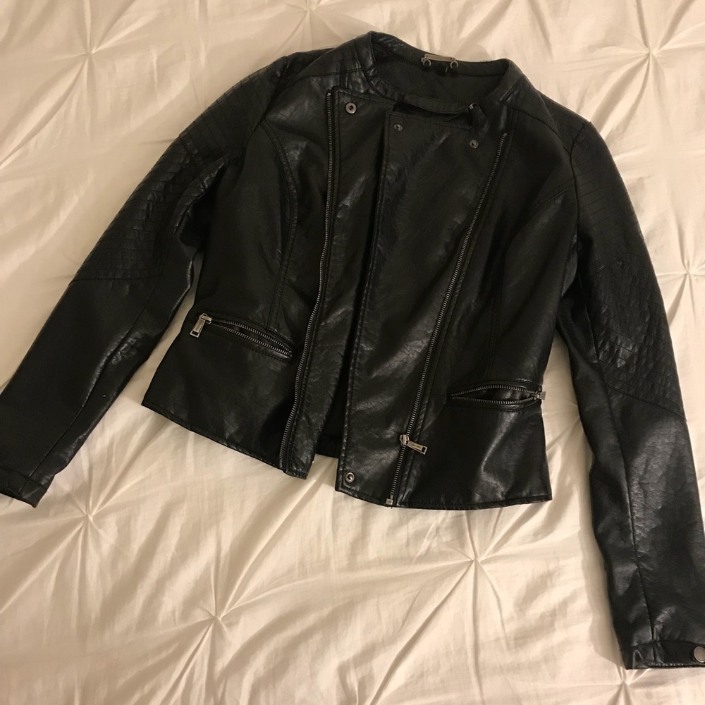 JouJou Black Faux Leather Jacket